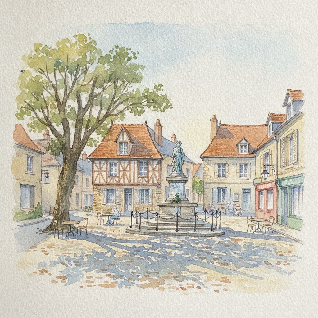 Épouville — aquarelle — France