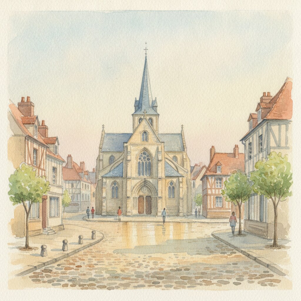 Eu — aquarelle — France