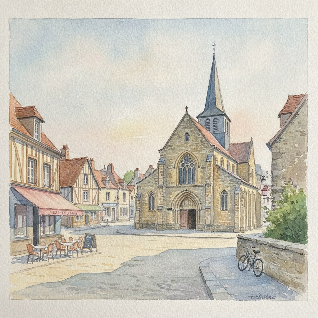 Évrecy — acuarela — Francia