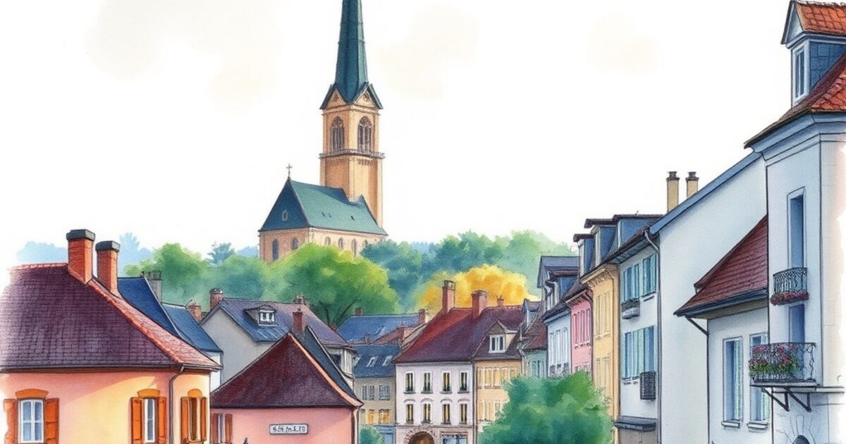 Aquarelle de Évry-Courcouronnes