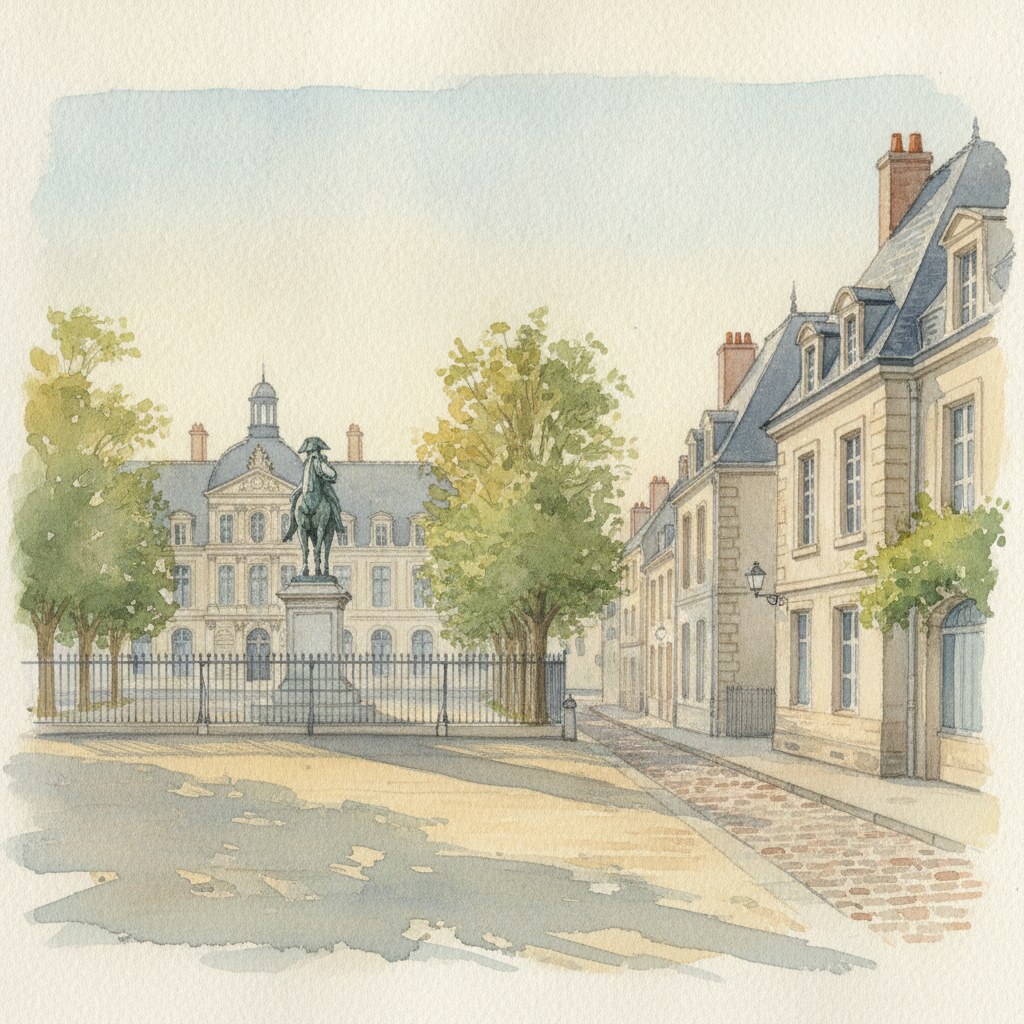 Fontainebleau — aquarelle — France