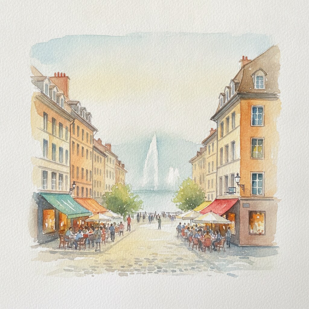 Aquarelle de Genève