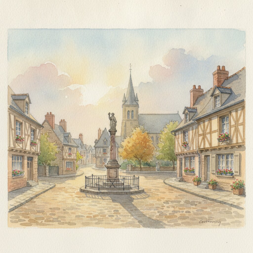 Grand Bourgtheroulde — aquarelle — France