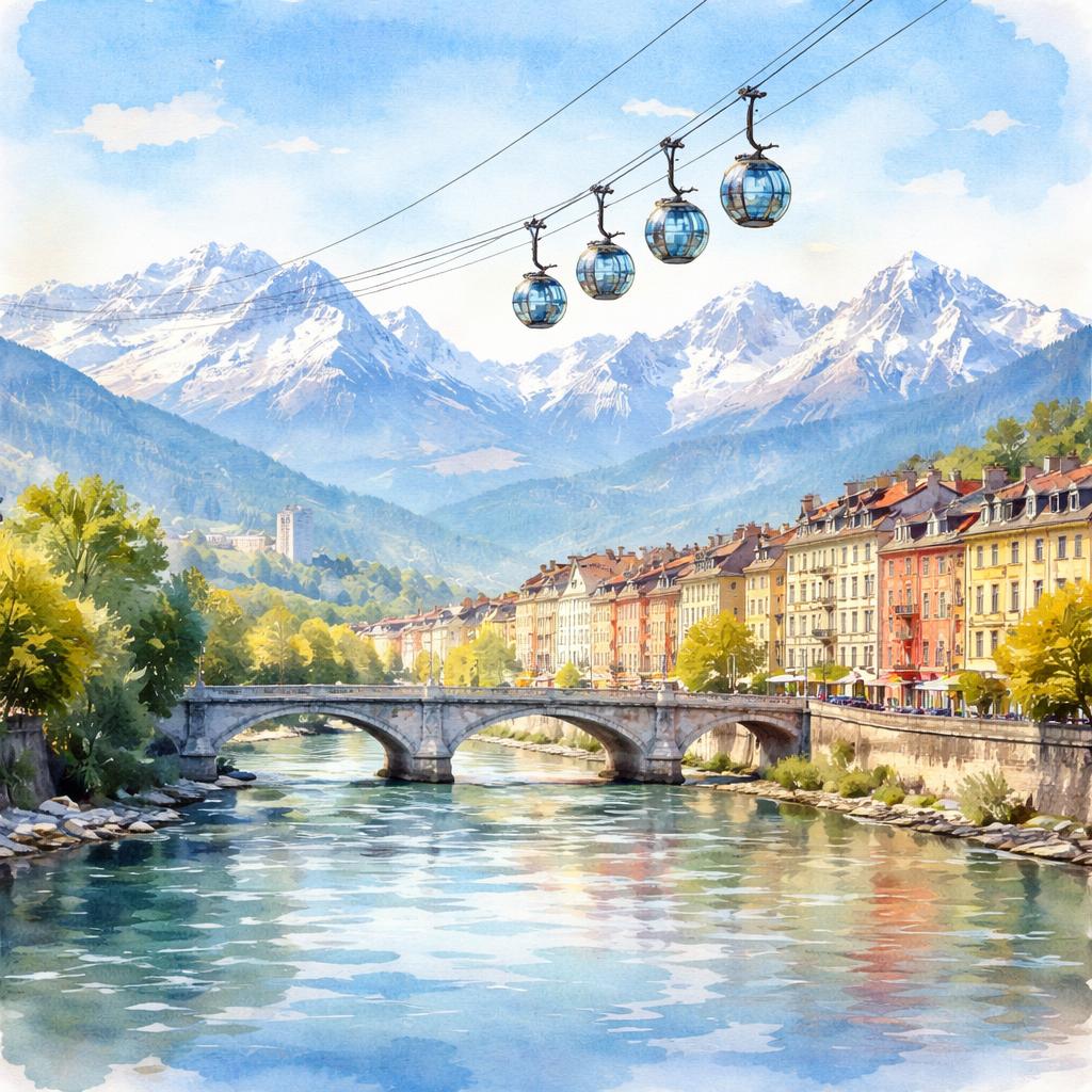 Grenoble — aquarelle — France