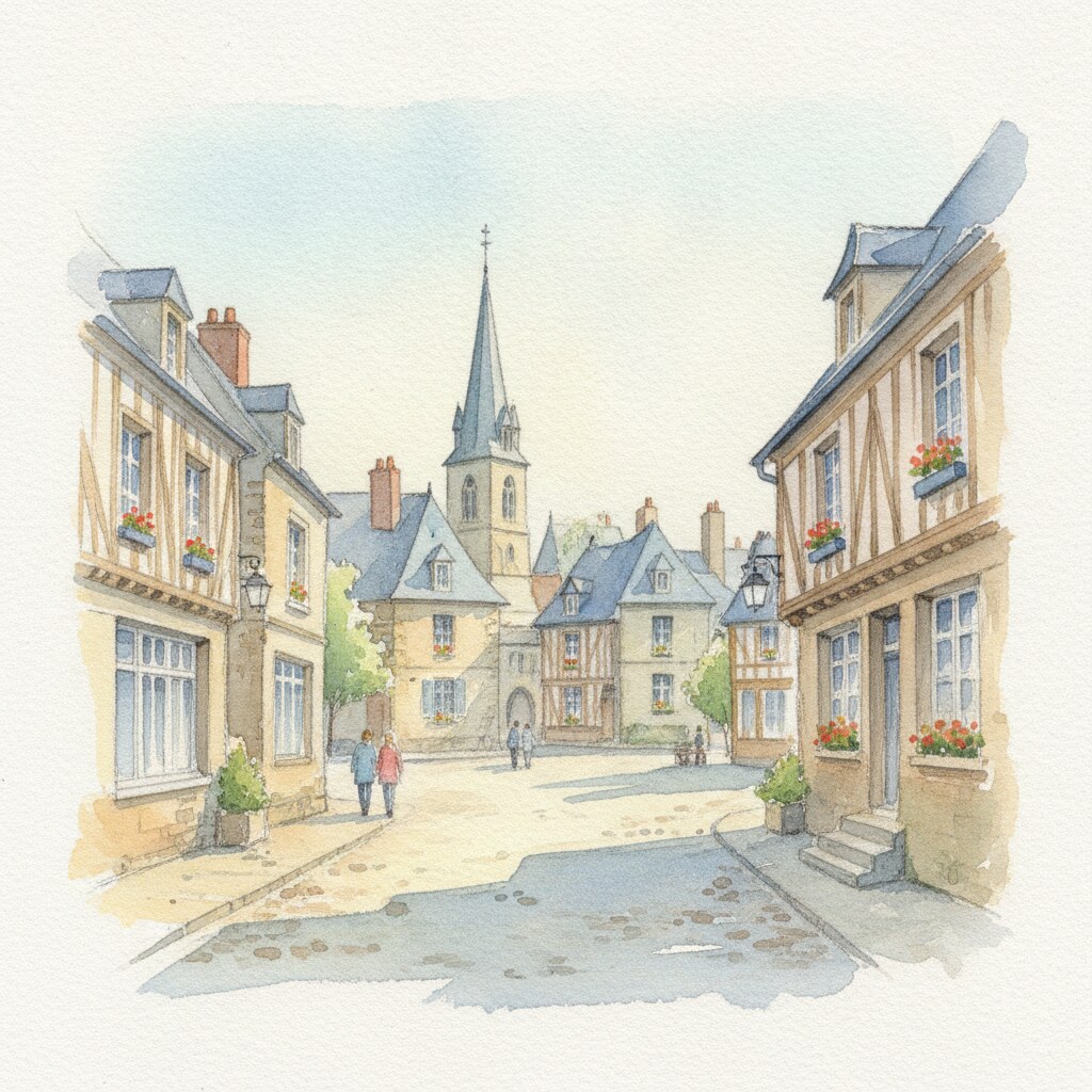 La Bonneville-sur-Iton — aquarelle — France