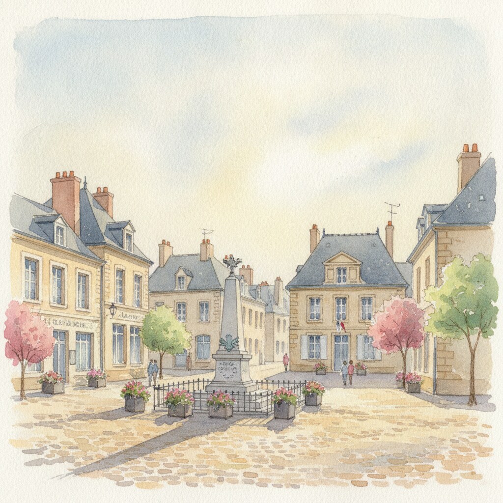 La Celle-Saint-Cloud — aquarelle — France