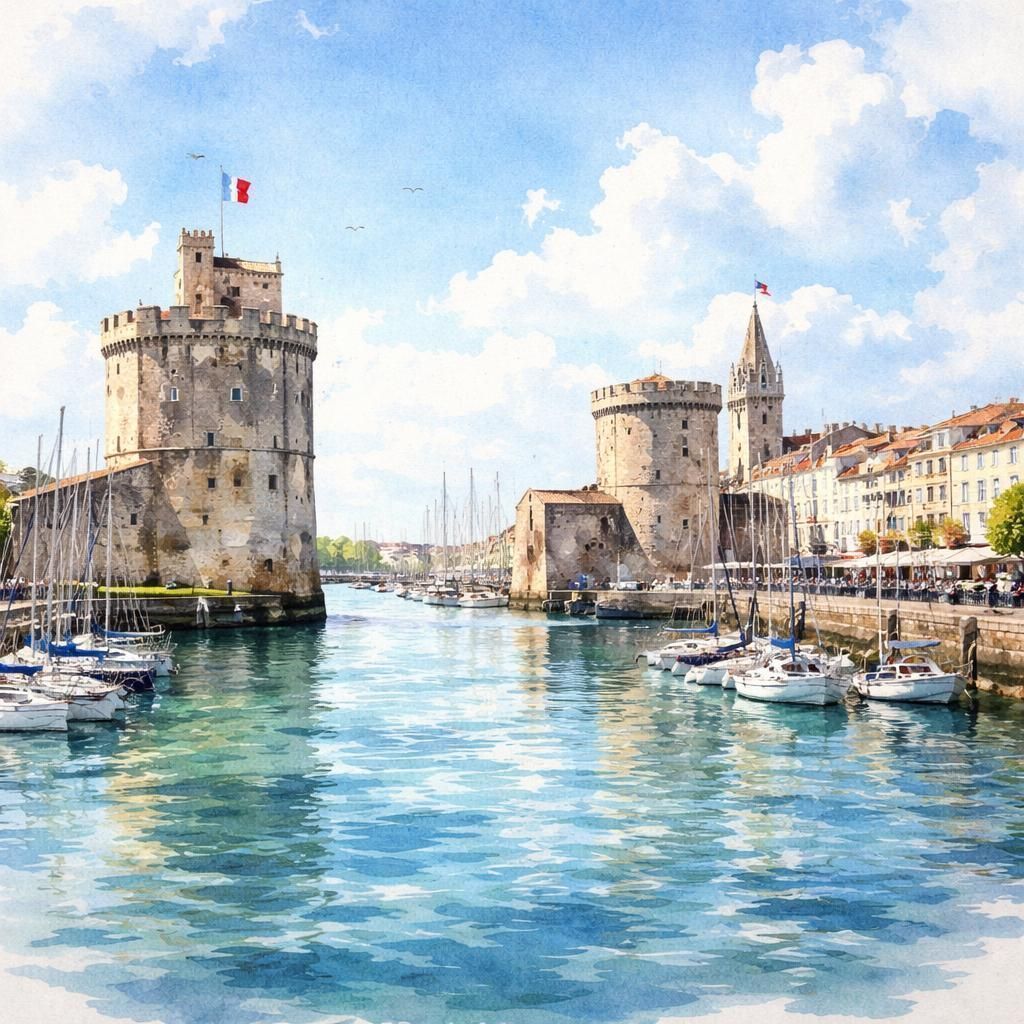 La Rochelle — aquarelle — France
