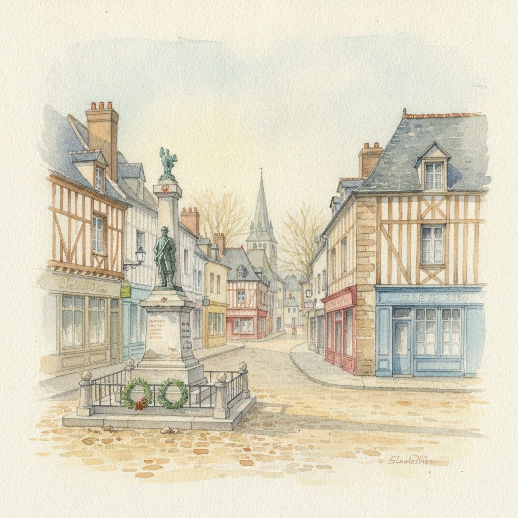 Le Grand-Quevilly — aquarelle — France