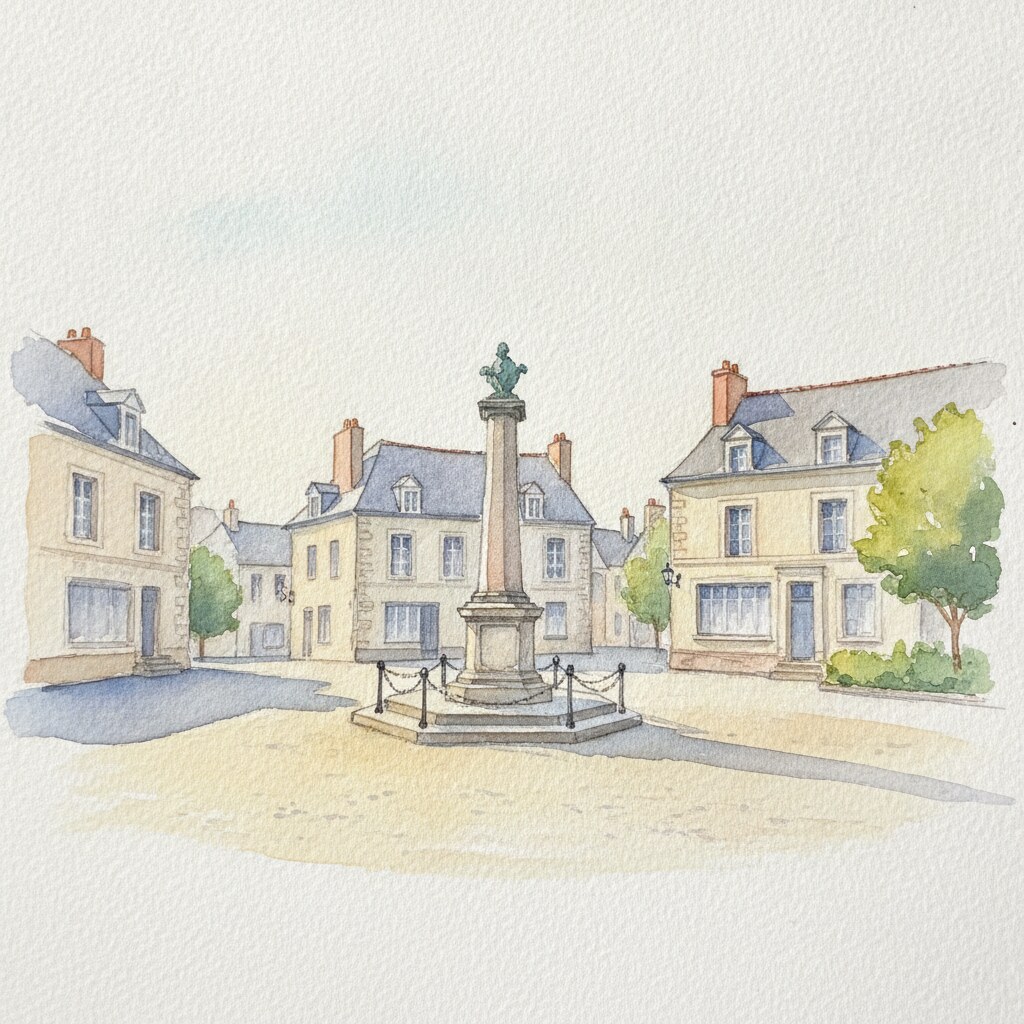 Le Thuit de l'Oison — aquarelle — France