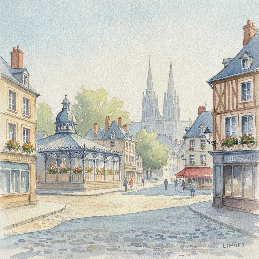 Limoges — aquarelle — France