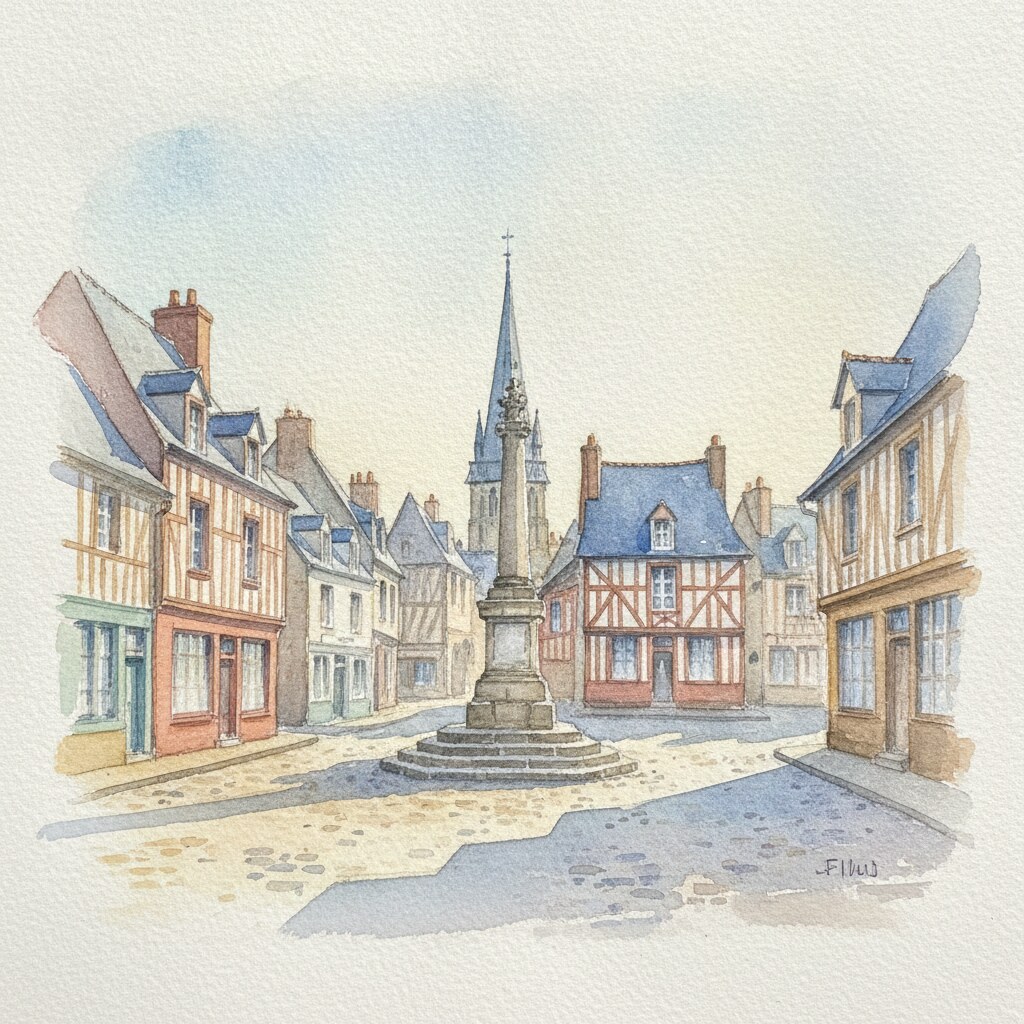 Mont-Saint-Aignan — aquarelle — France