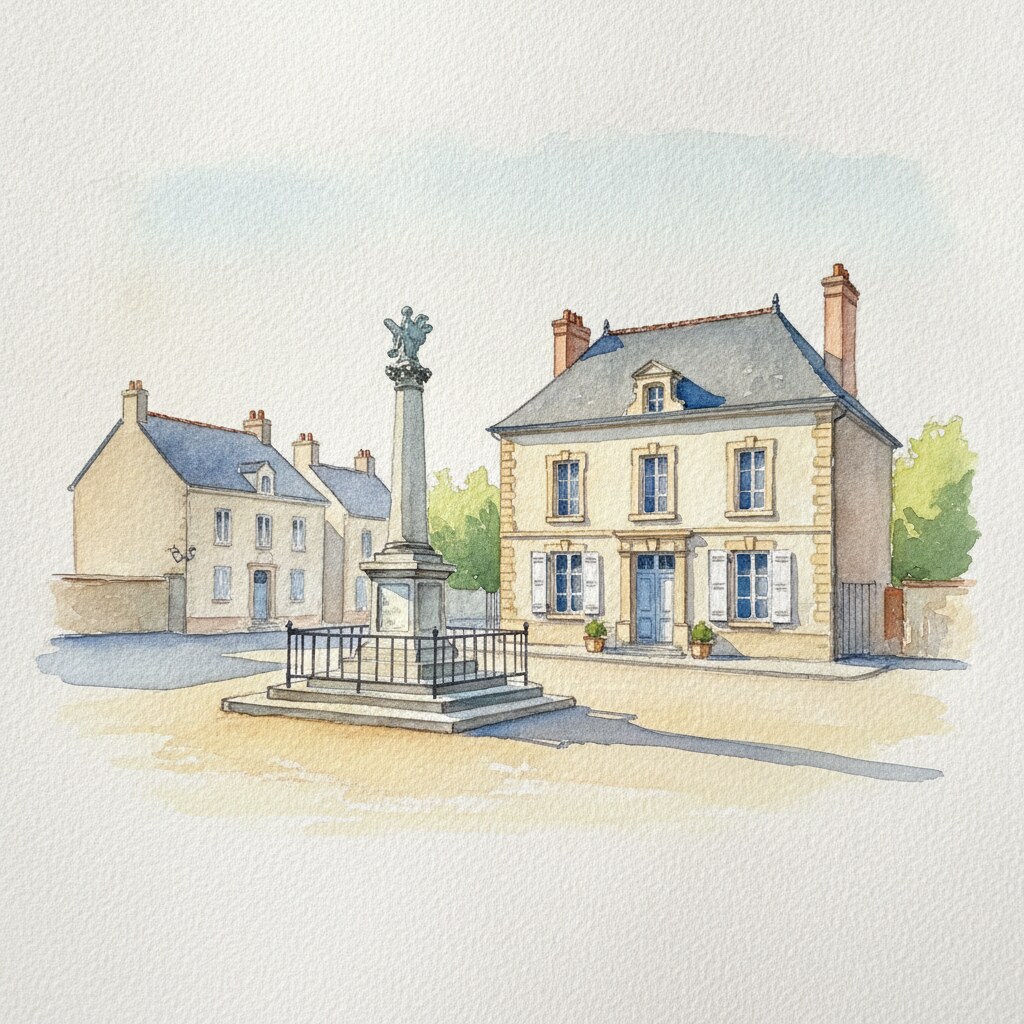 Moult-Chicheboville — aquarelle — France