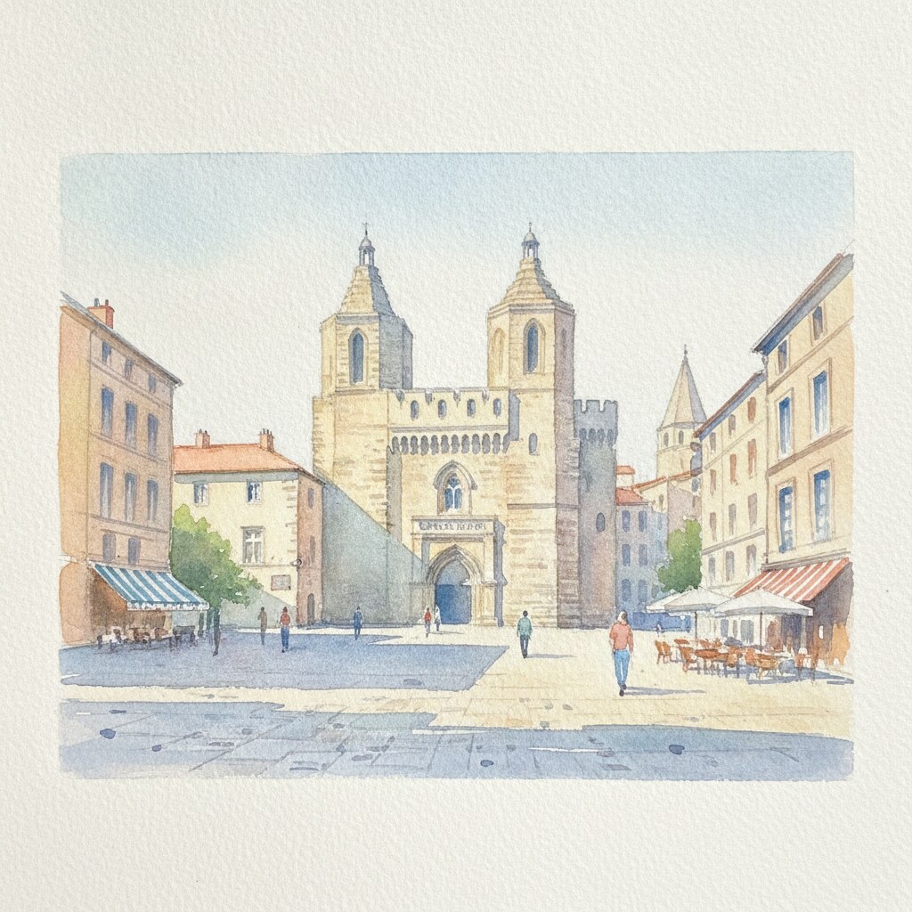 Narbonne — aquarelle — France