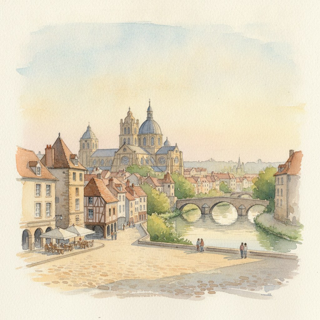 Périgueux — aquarelle — France