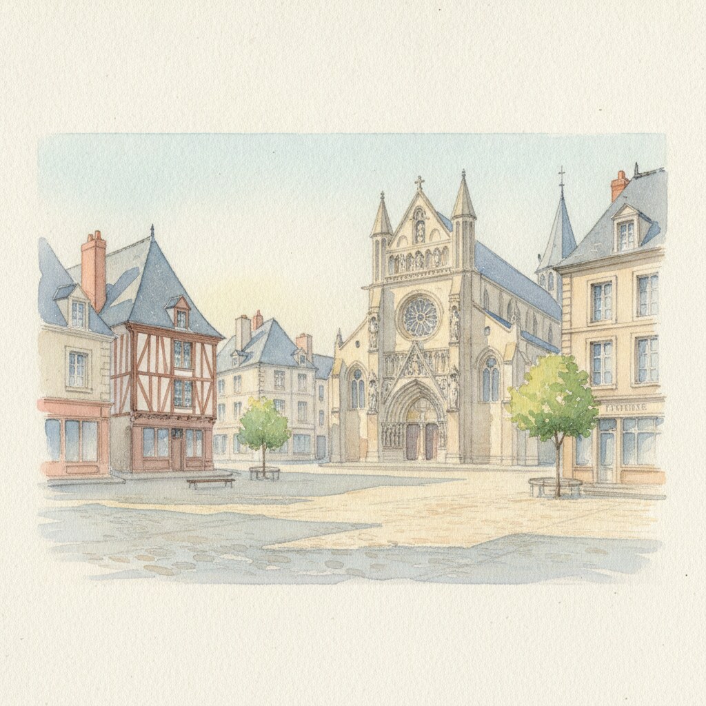 Poitiers — aquarelle — France