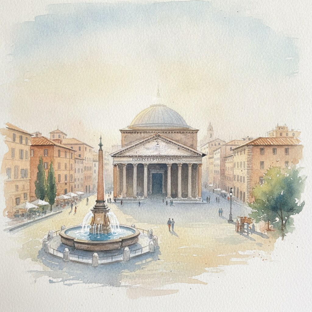 Aquarelle de Rome