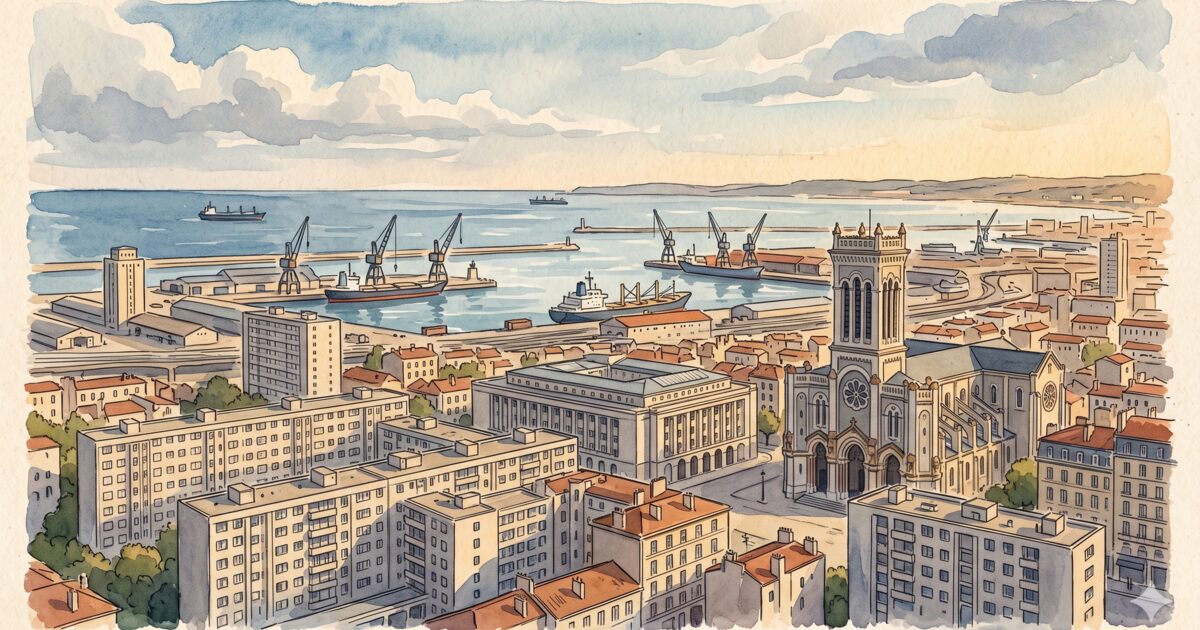 Saint-Étienne — aquarelle — France