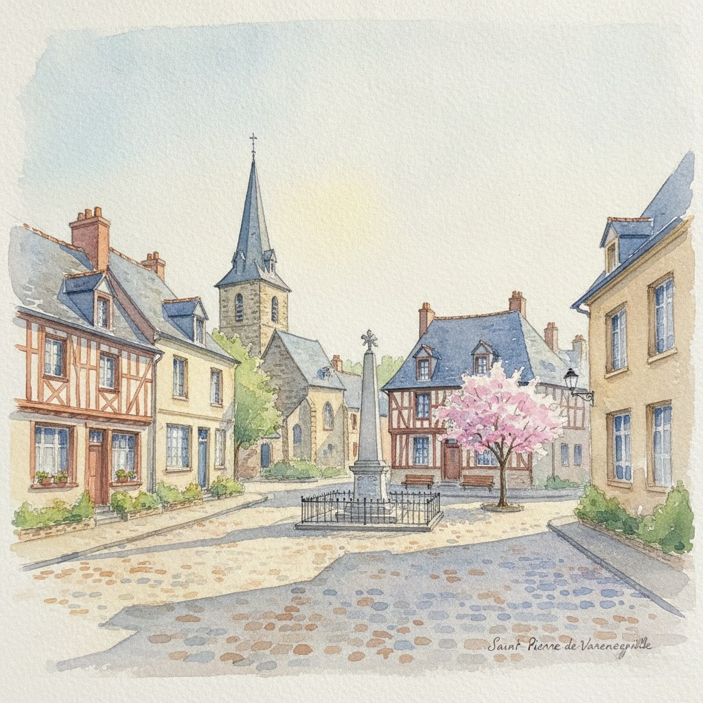 Saint-Pierre-de-Varengeville — aquarelle — France