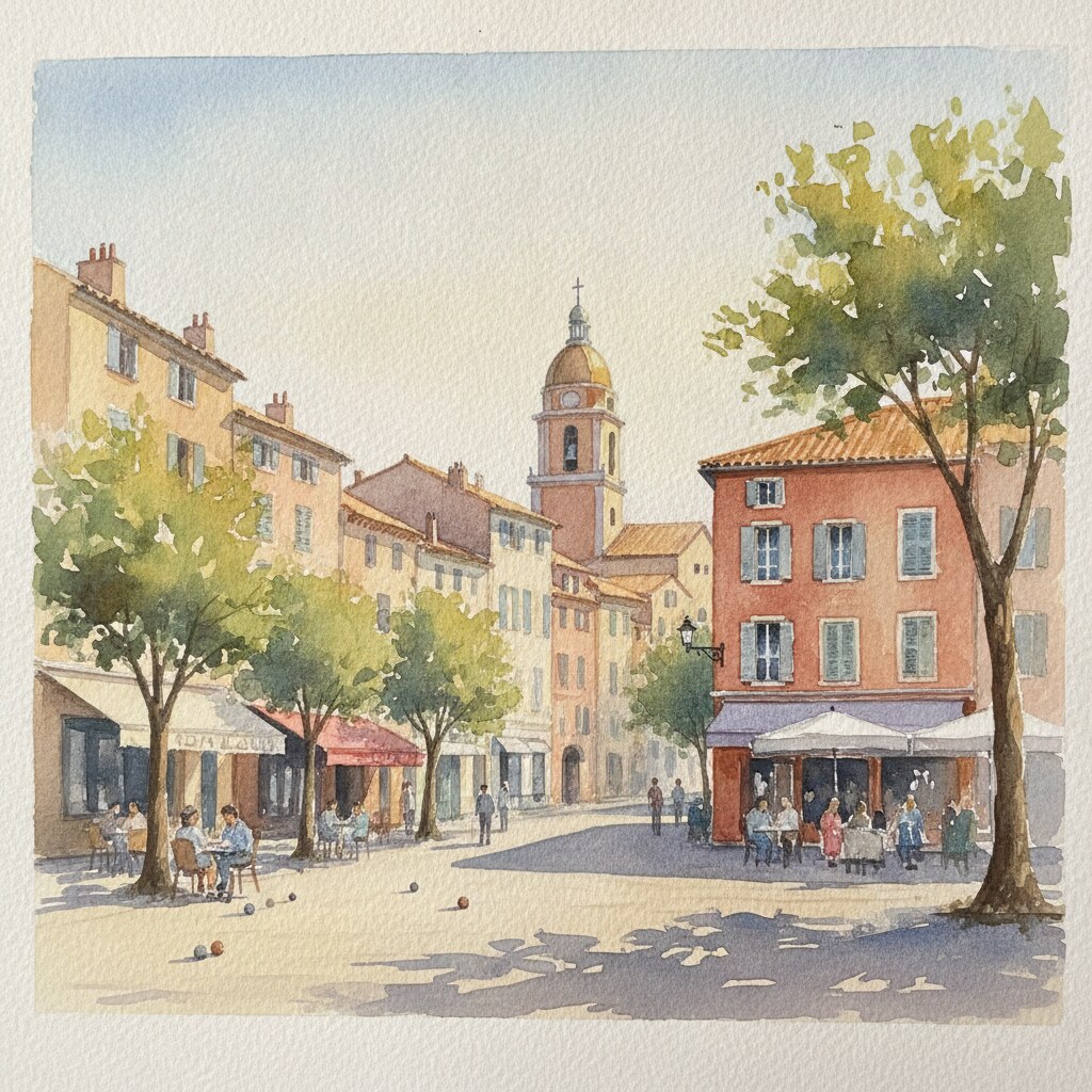 Saint-Tropez — aquarelle — France