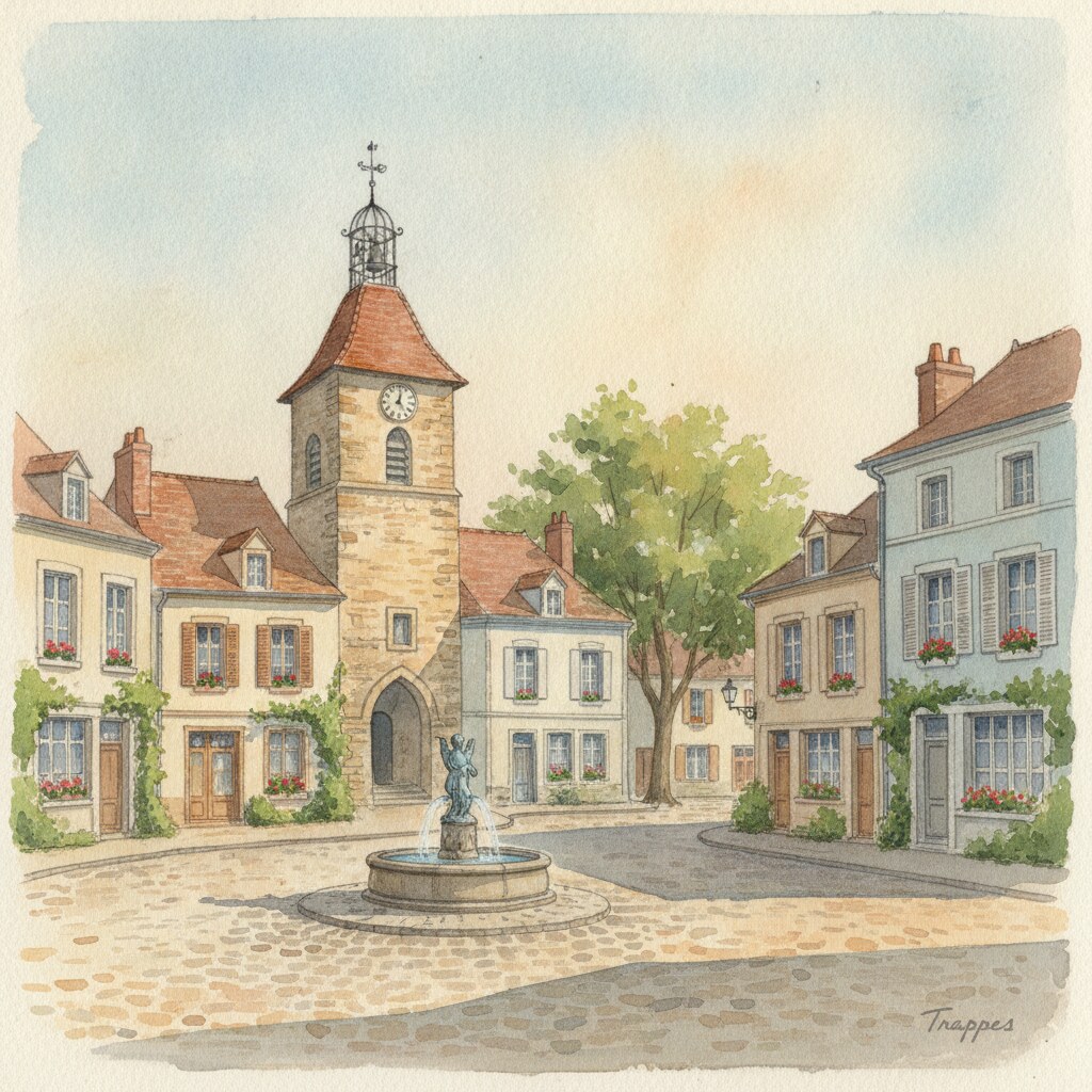 Trappes — aquarelle — France