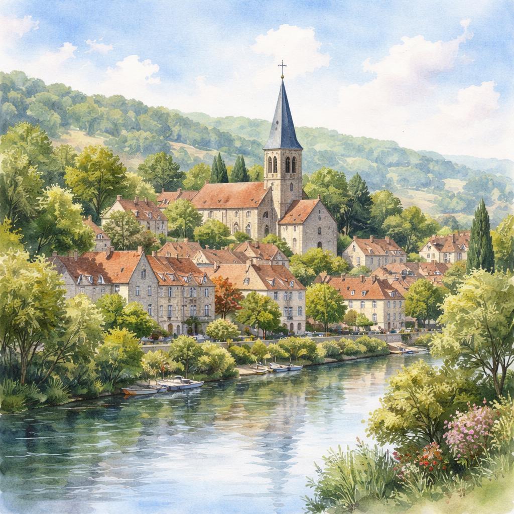 Vernouillet — aquarelle — France
